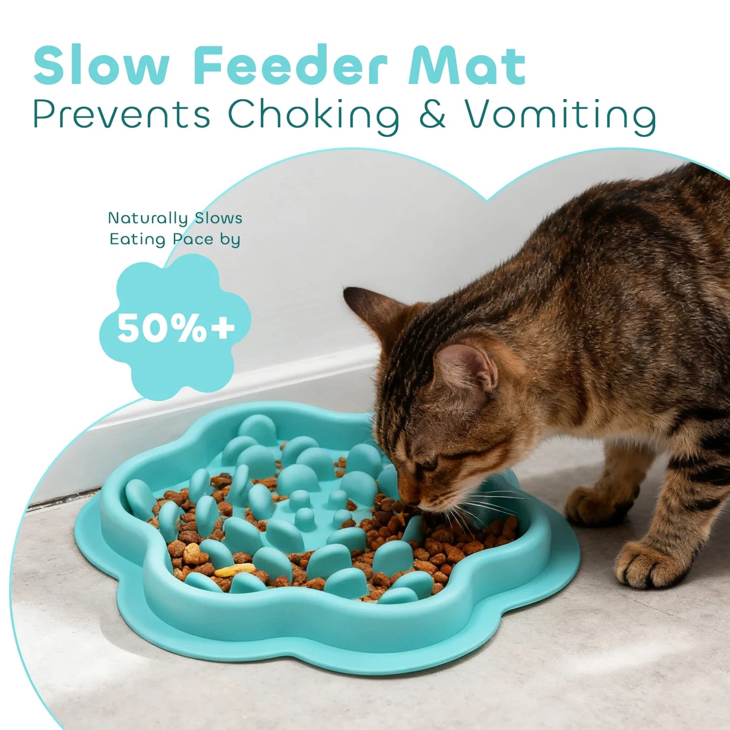 Premium Anti-Gulping Slow Feeder Bowl for Dogs & Cats